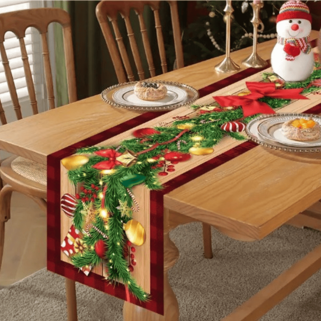 Trilho de Mesa Decoração de Natal