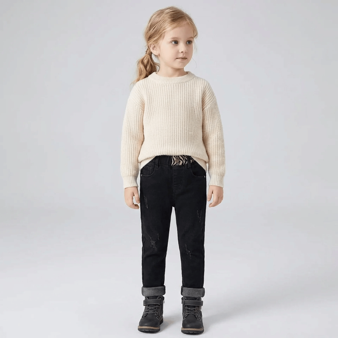 Calça Infantil Jeans Com Pelúcia Forglows