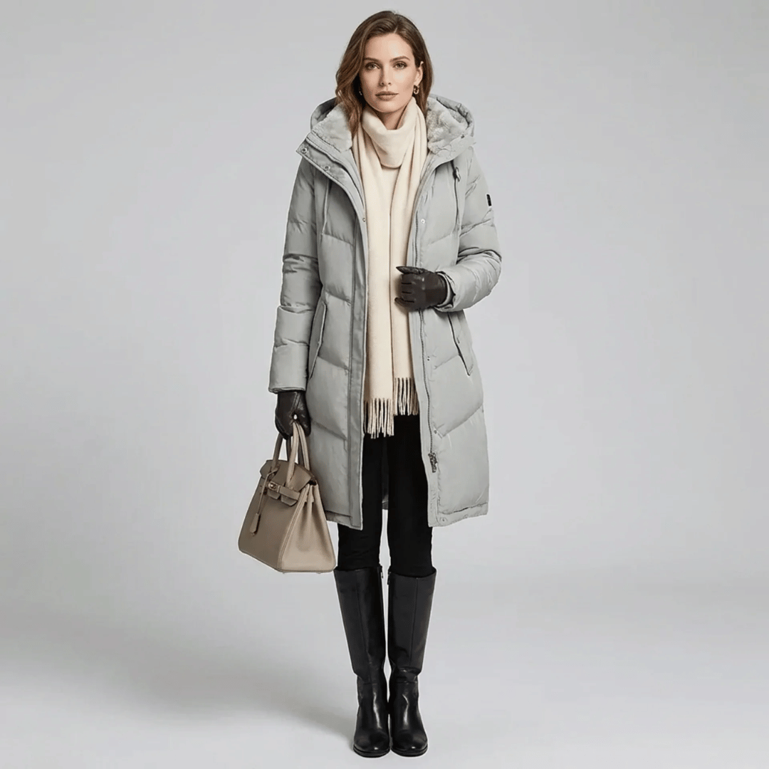 Parka Feminina Grossa com Pelúcia e Capuz Forglows