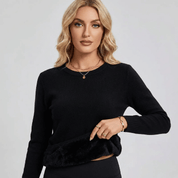 Blusa Feminina Manga Longa Peluciada Forglows