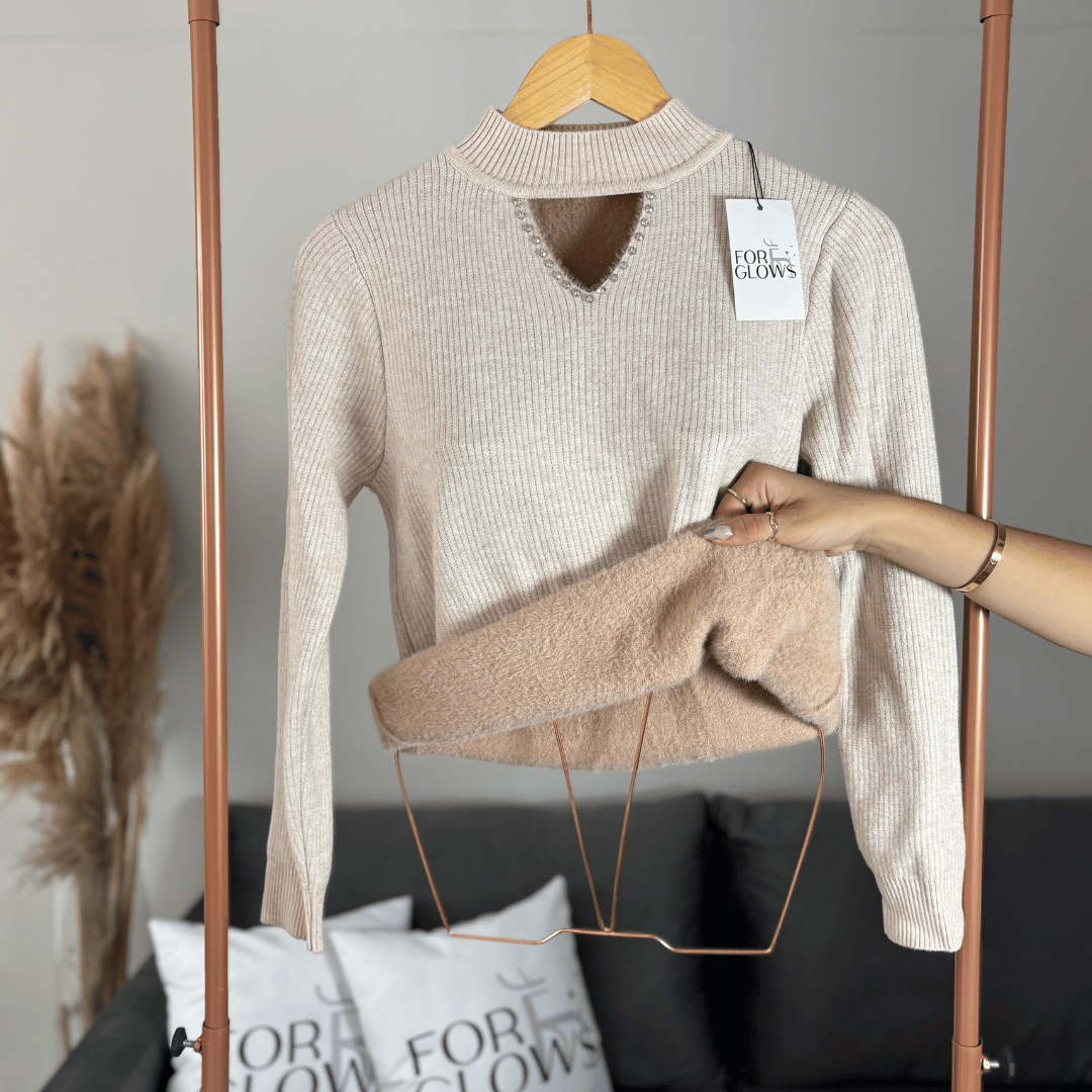 Suéter Feminino Peluciado Diamante Forglows