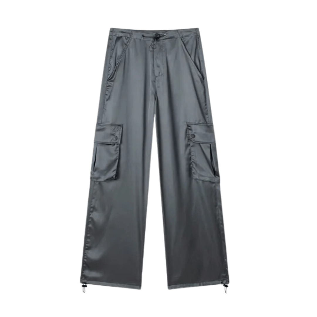 Calça Feminina Cargo Acetinada Forglows