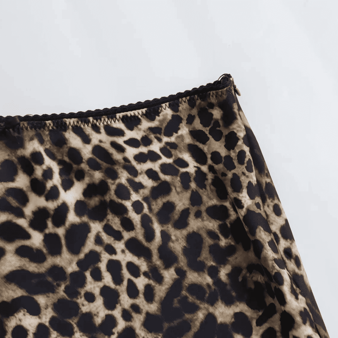 Saia Feminina Midi Leopard Forglows