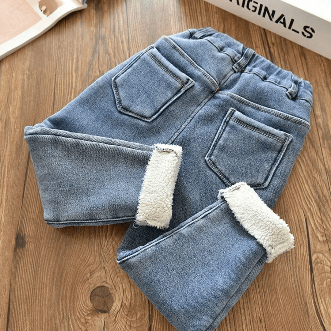 Calça Infantil Jeans Com Pelúcia Forglows