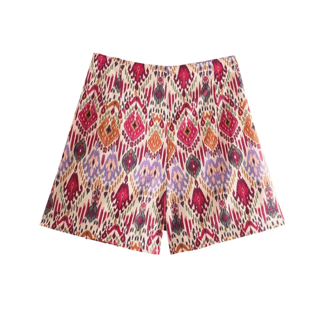 Short Feminino Boho Colorido Forglows