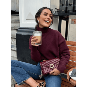 Maxi Suéter Feminino com Gola Alta Denali