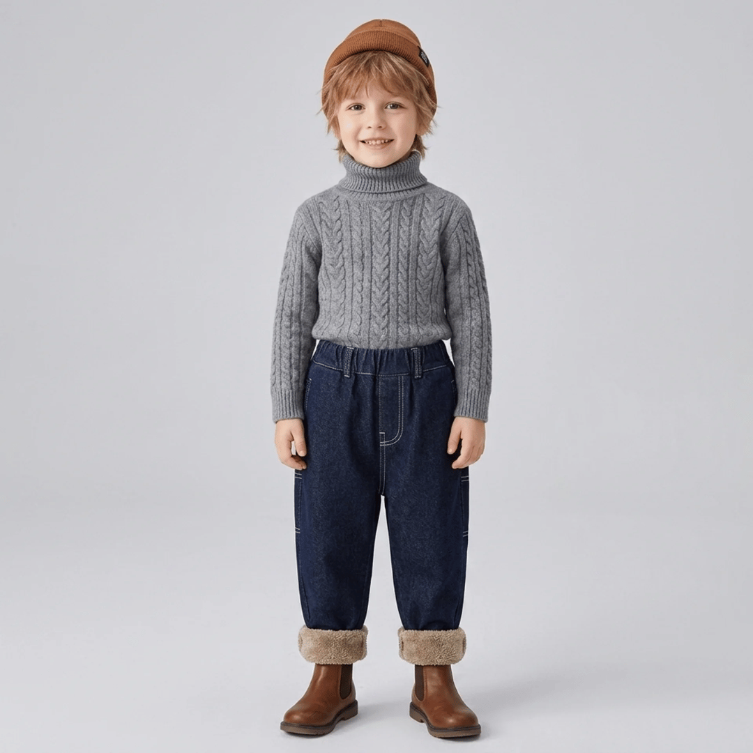 Calça Jeans Infantil Peluciada Menino Forglows