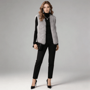 Colete Feminino de Pele Munique Forglows