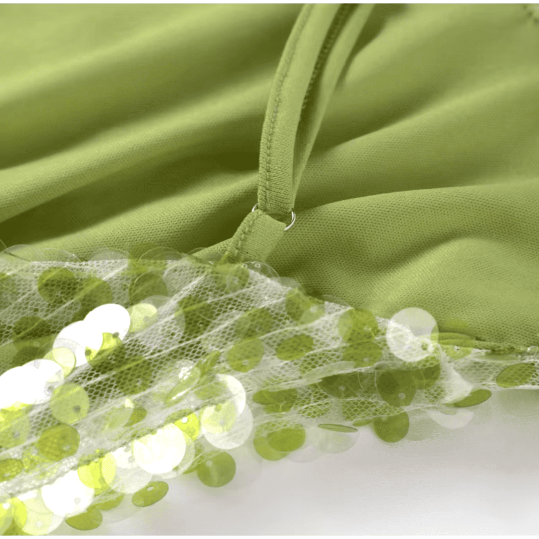 Vestido Feminino Longo com Lantejoulas Forglows