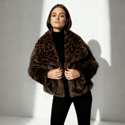 Casaco Feminino de Pele Animal Print Forglows