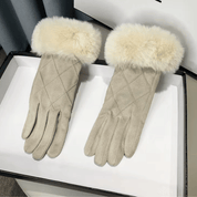 Luva Feminina de Veludo com Pelúcia Forglows