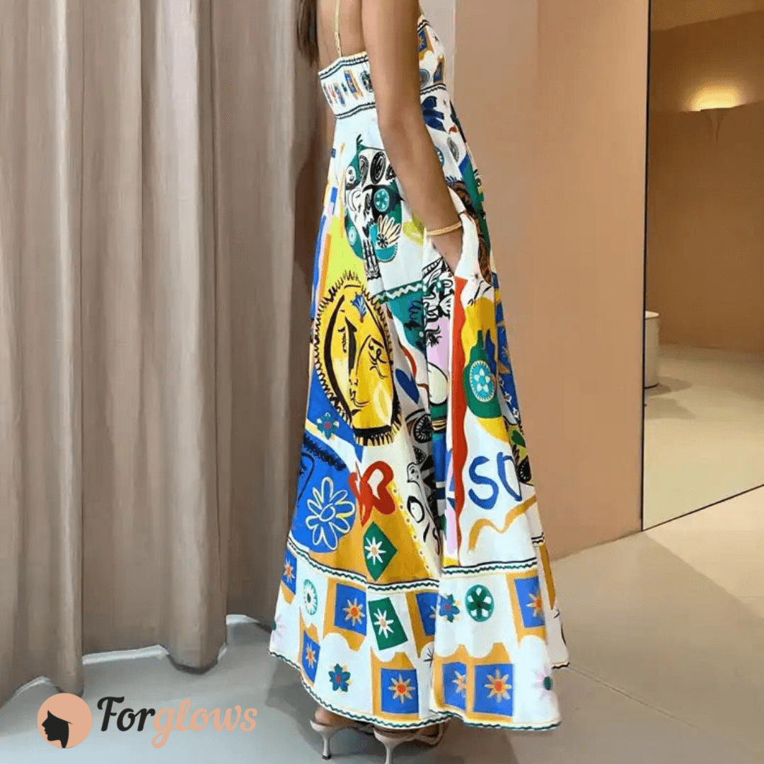 Vestido Feminino Midi Estampado Flora Forglows
