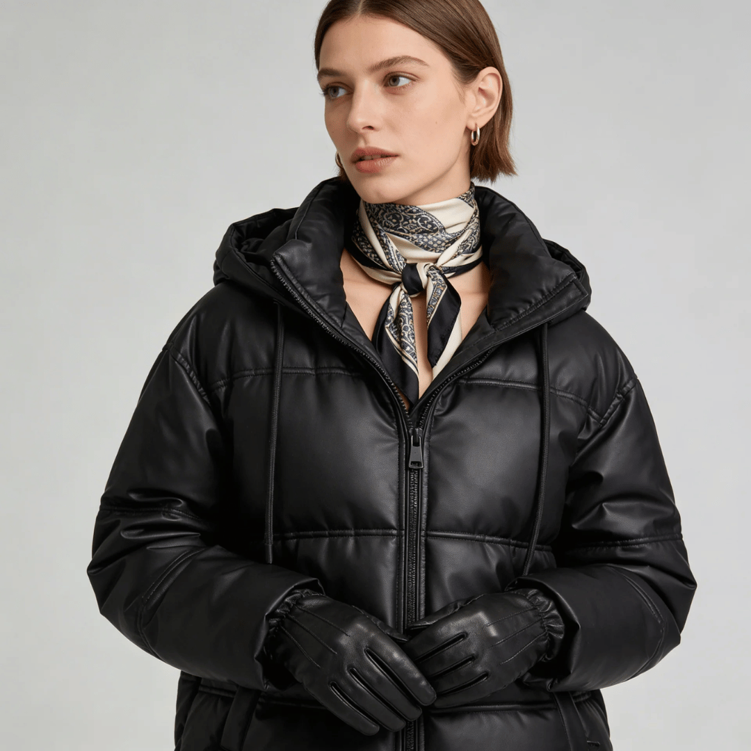 Jaqueta Feminina Puffer com Capuz Forglows