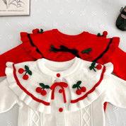 Conjunto de Saia e Suéter Infantil Menina Cerejinhas Forglows