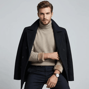 Suéter Masculino com Pelúcia e Gola Alta Forglows