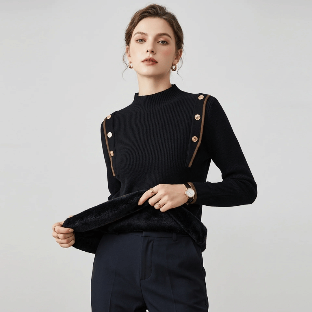 Suéter Feminino Peluciado Botões Forglows