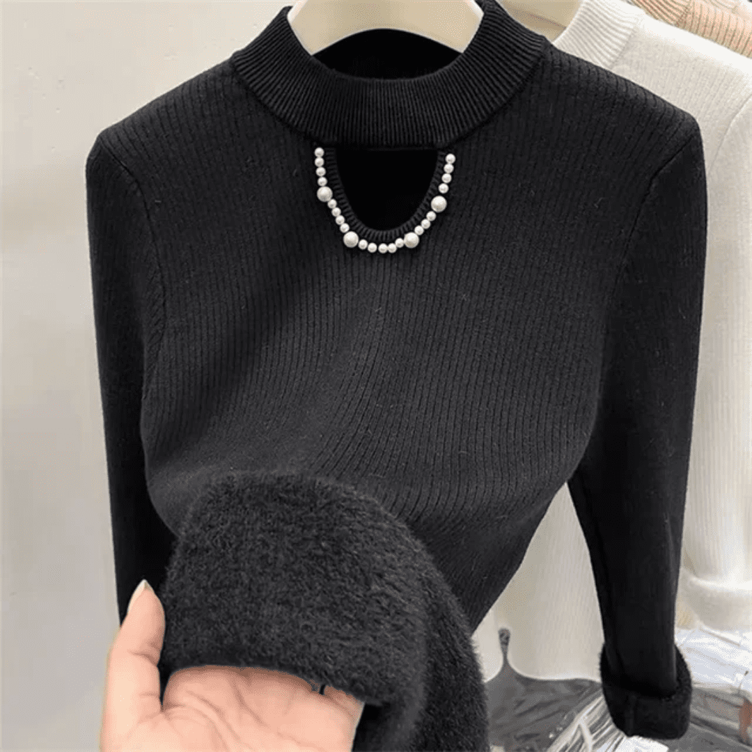Suéter Feminino Peluciado com Pérolas Forglows