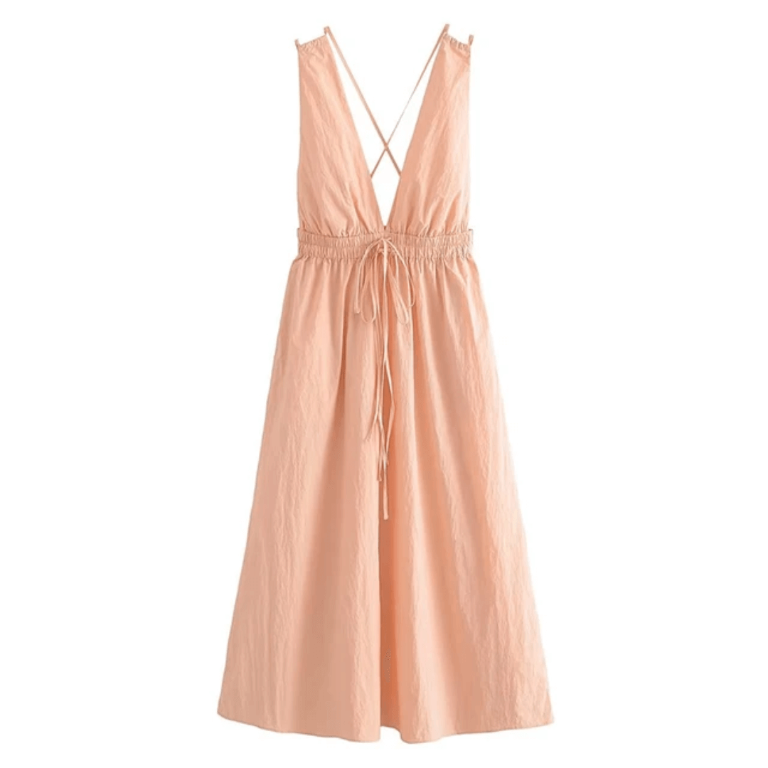 Vestido Feminino Midi Costas Nuas Laura Forglows
