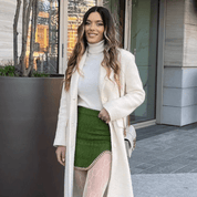 Sobretudo Feminino de Lã Branco Forglows