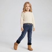 Calça Infantil Jeans Com Pelúcia Forglows