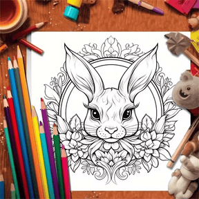 Livro de Colorir Animais Mandala 22 Páginas