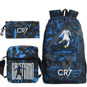 Kit Mochila, Lancheira e Estojo Cristiano Ronaldo CR7