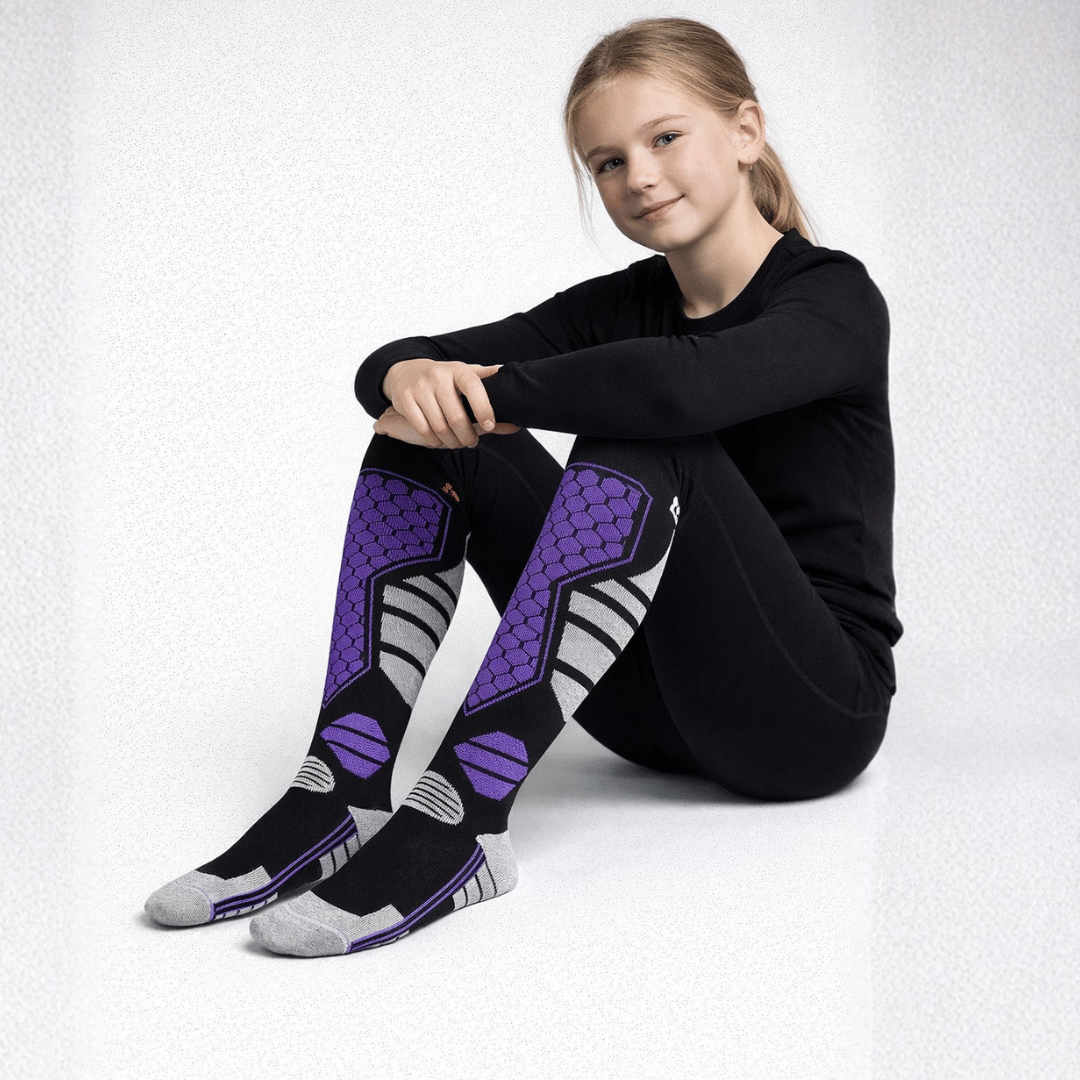 Meia Térmica Infantil para Neve Antiderrapante Forglows