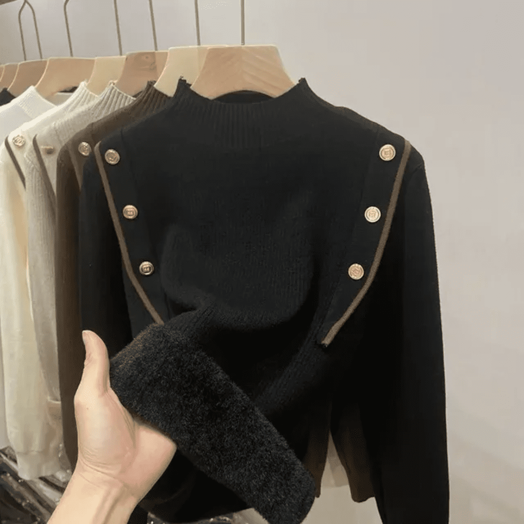 Suéter Feminino Peluciado Botões Forglows