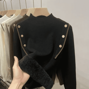 Suéter Feminino Peluciado Botões Forglows