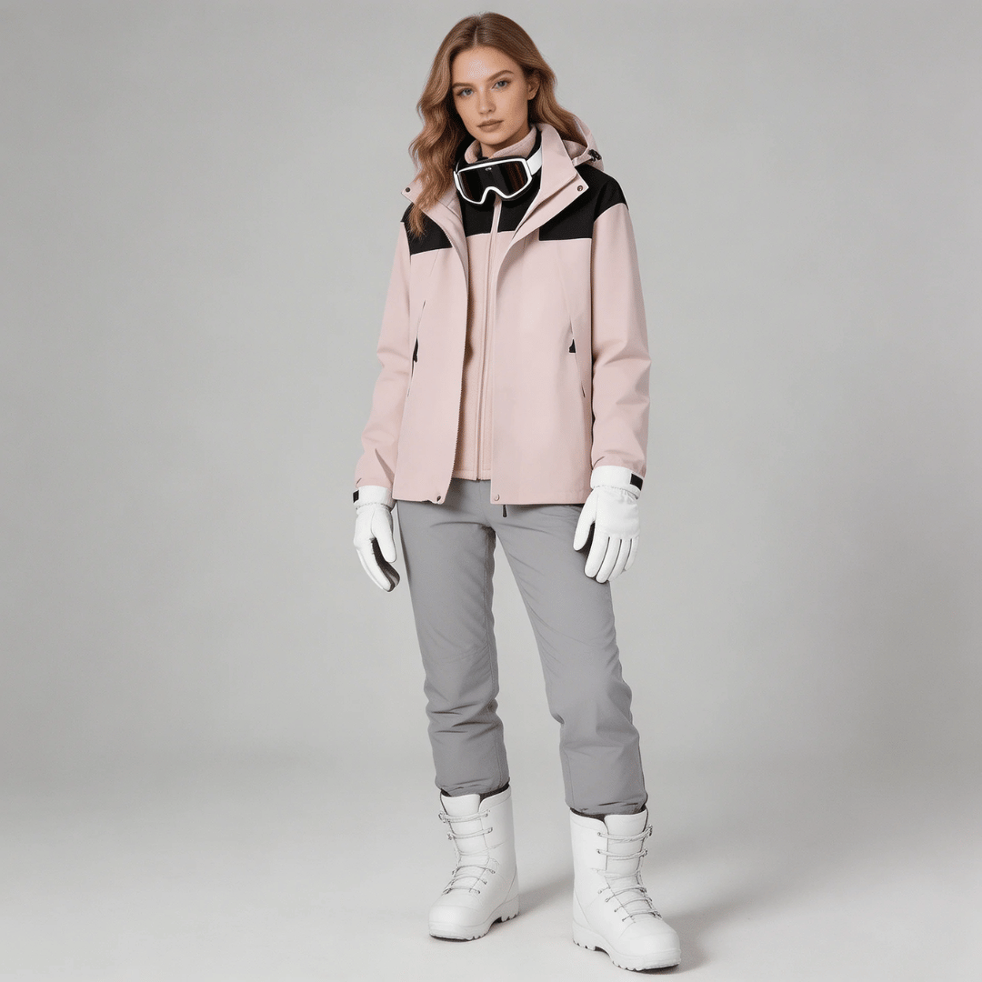 Jaqueta 3 em 1 Impermeável Feminina para Neve Forglows