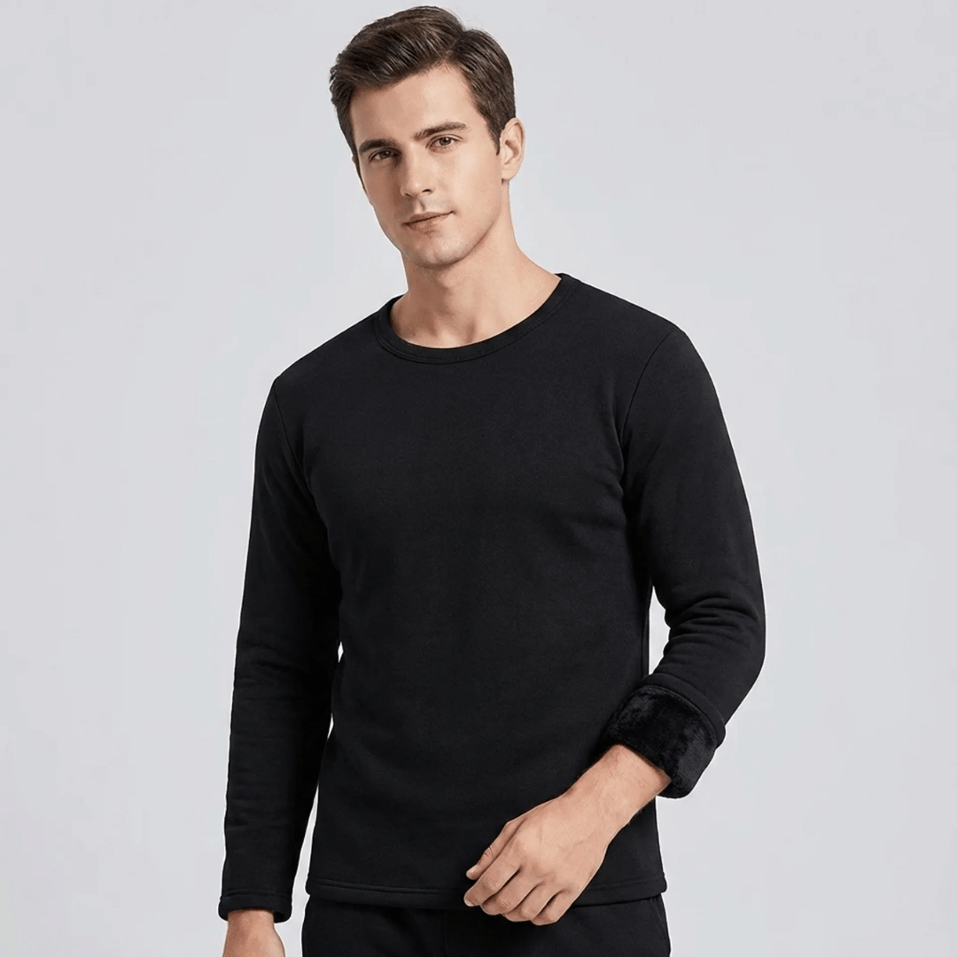 Blusa Térmica Manga Longa Masculina Forrada com Pelúcia Forglows