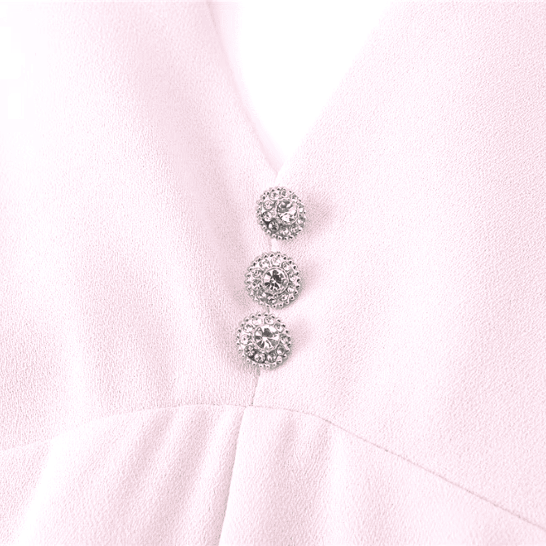 Mini Vestido Feminino com Botões em Strass Forglows