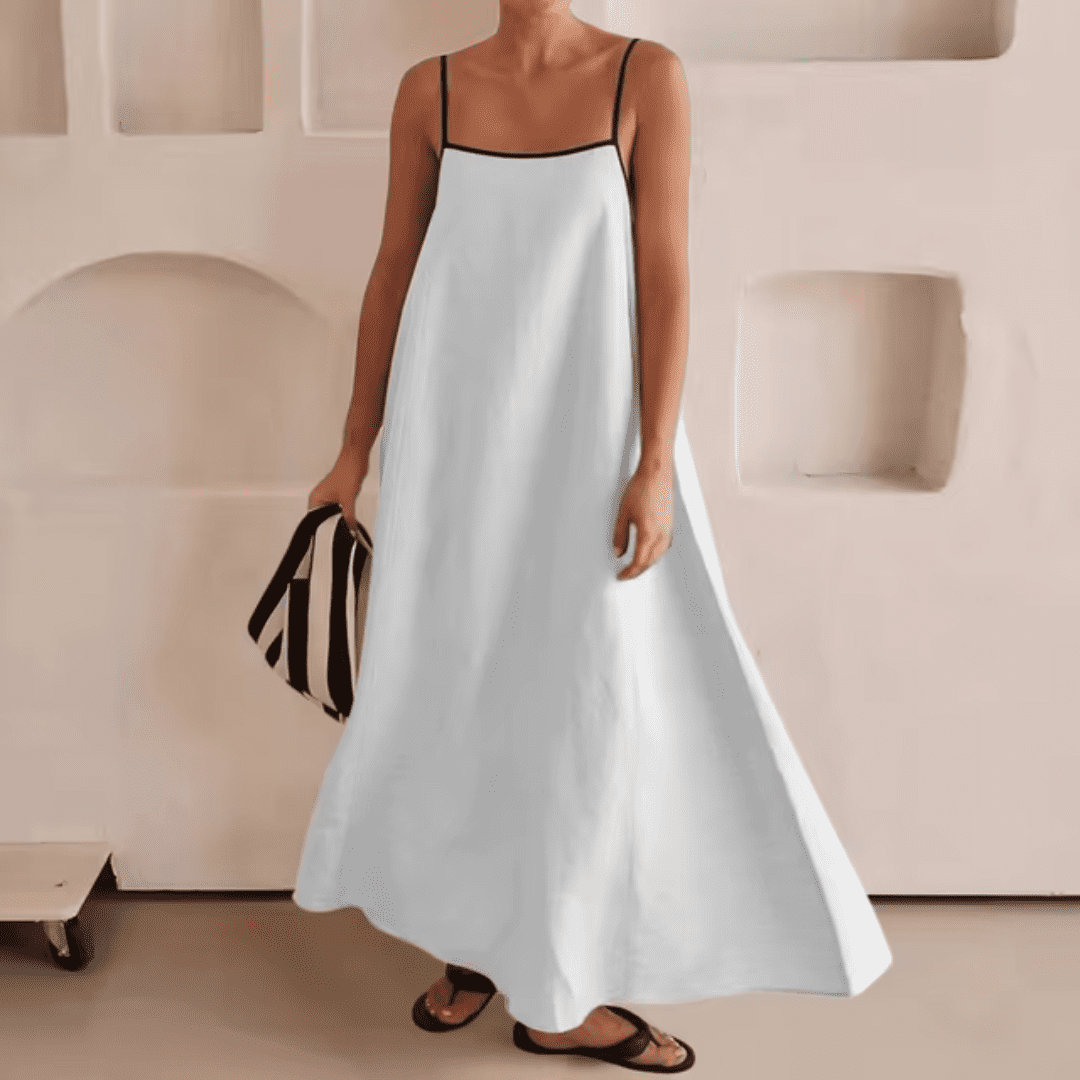 Vestido Maxi Feminino em Linho Forglows