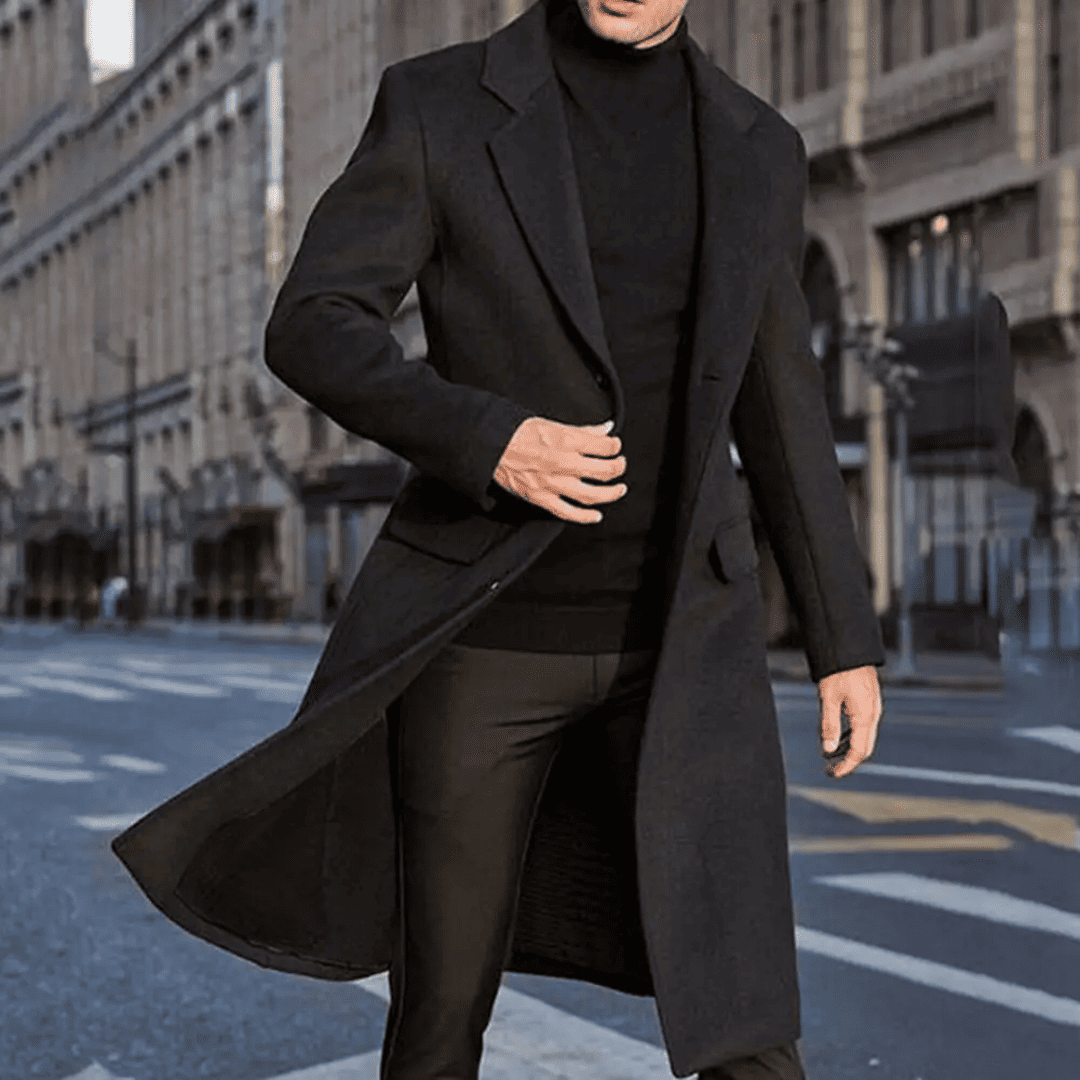 Sobretudo Masculino de Lã Batida Forglows