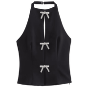 Blusa Feminina Frente Única com Laços Bella Forglows