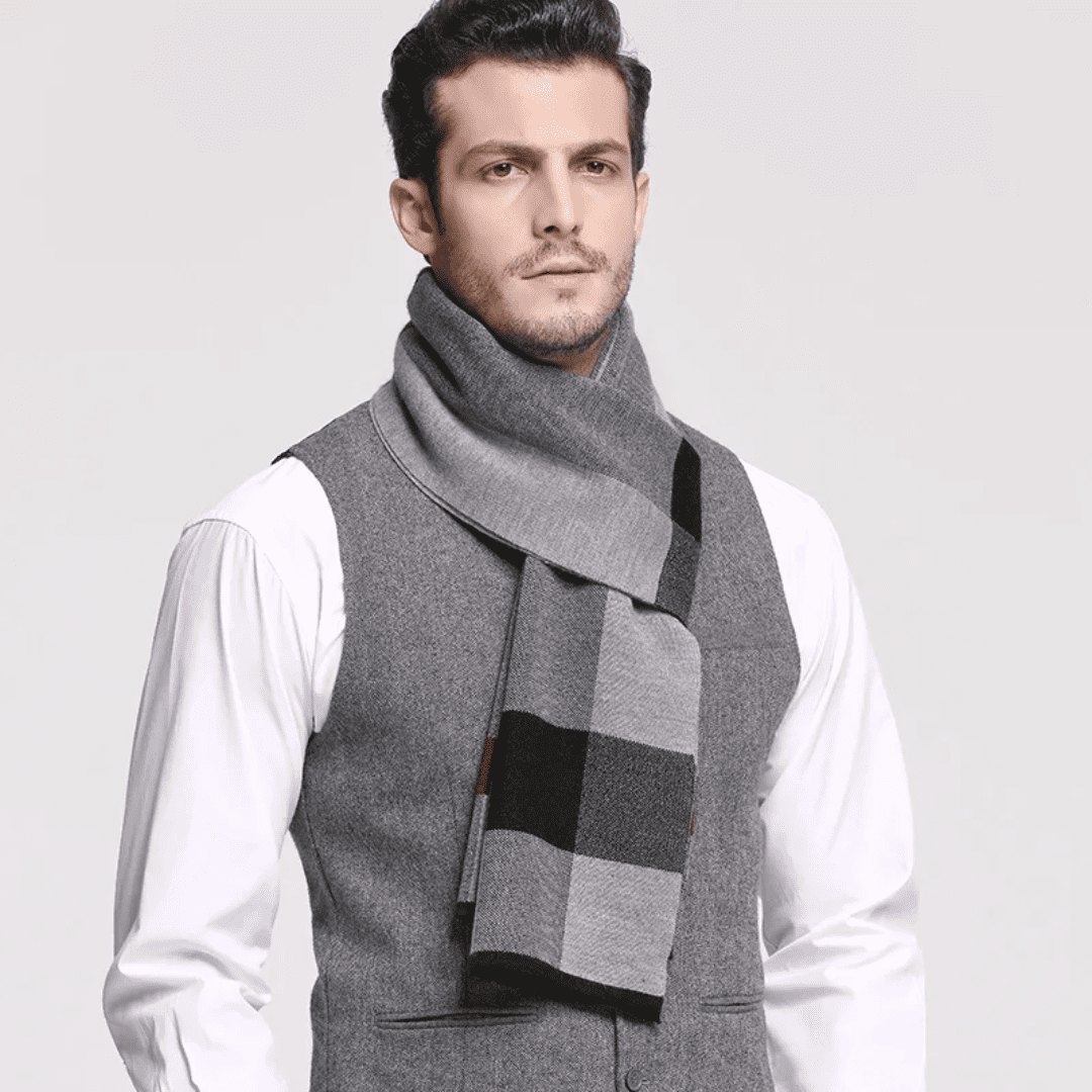 Cachecol Masculino Cashmere Xadrex Forglows