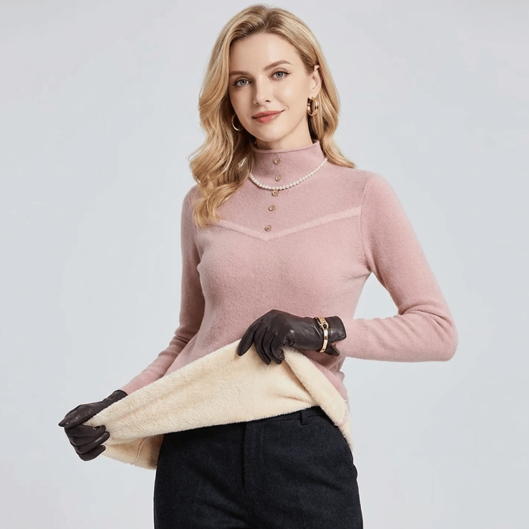 Suéter Feminino Peluciado com Botões Diana Forglows