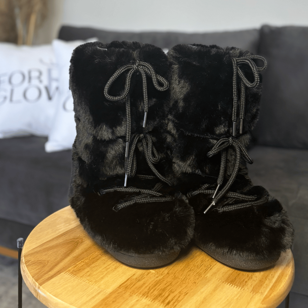 Bota Feminina para Neve Antiderrapante com Pelúcia Forglows