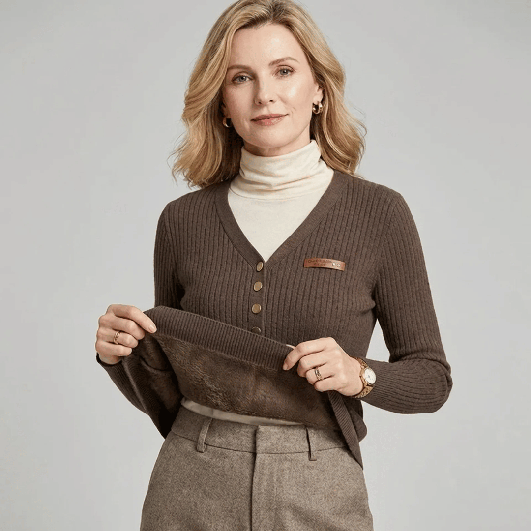 Suéter Feminino com Botões Peluciado Charlotte Forglows