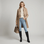 Calça Jeans Feminina com Elastano Peluciada Forglows + Meia Térmica
