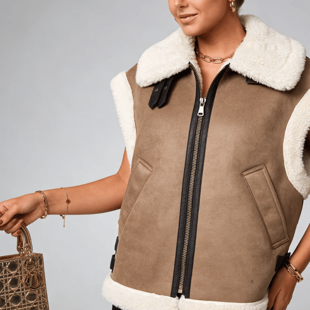 Maxi Colete Feminino com Pelo Forglows