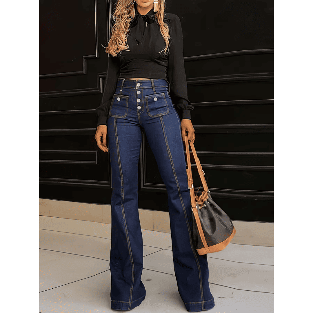 Calça Jeans Feminina Flare Forglows