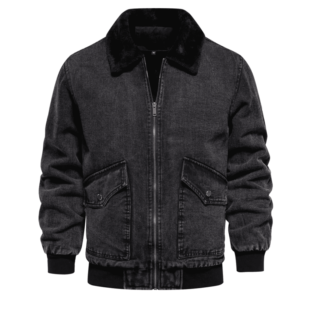 Jaqueta Jeans Masculina com Pelúcia Forglows
