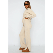Conjunto Feminino Calça e Casaco Tricot Aerolook Forglows