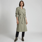 Trench Coat Feminino Alongado com Faixa para Amarração Forglows