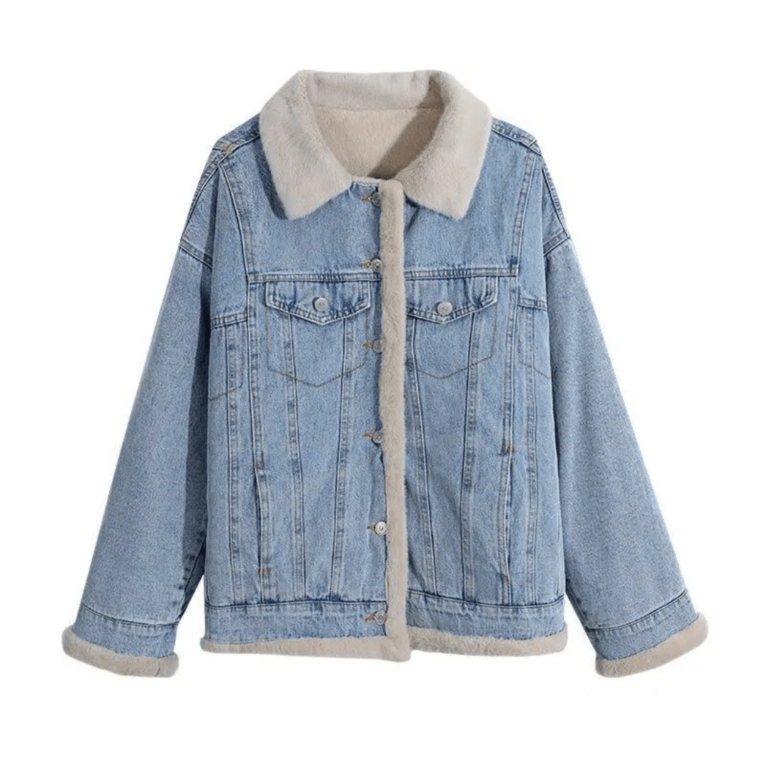 Jaqueta Feminina Jeans Peluciada Forglows