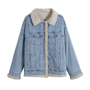 Jaqueta Feminina Jeans Peluciada Forglows