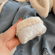 Jaqueta Jeans Infantil Forrada com Pelúcia Forglows