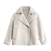 Casaco Feminino Couro Nobuck com Pelúcia Forglows