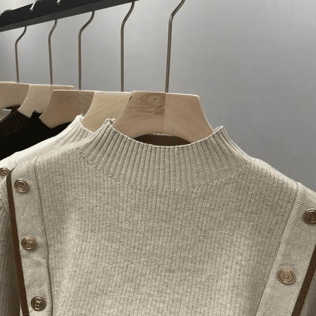 Suéter Feminino Peluciado Botões Forglows